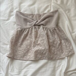 SHEIN Beige Lace Mini Skirt